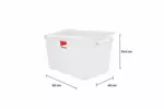 STORAGE BOX WITH LID AND WHEELS 66L - Image 3