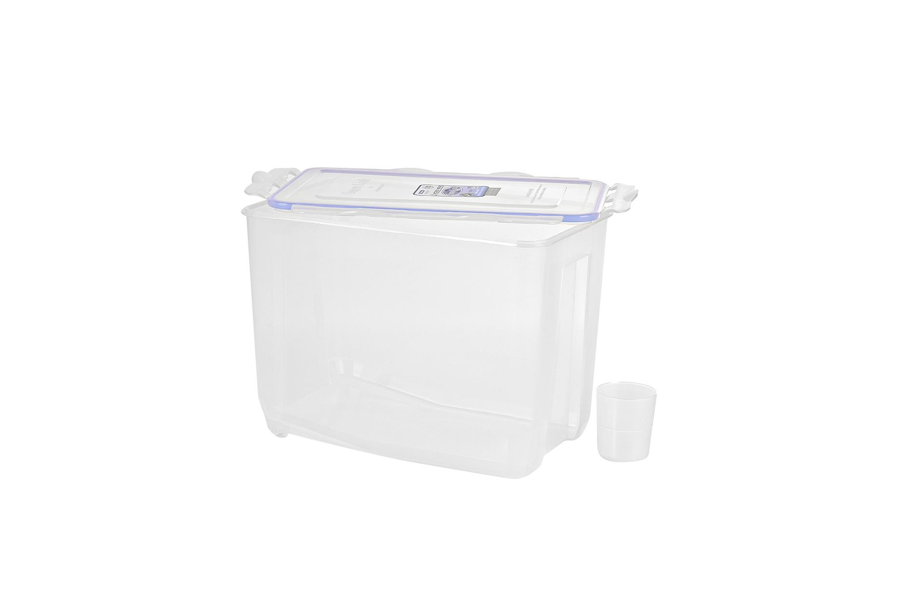 5311(2) PLASTIC RICE STORAGE CONTAINER + MEASURING CUP 10KG - Image 1