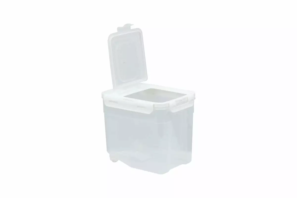 PLASTIC RICE STORAGE CONTAINER + MEASURING CUP 5KG - Image 2