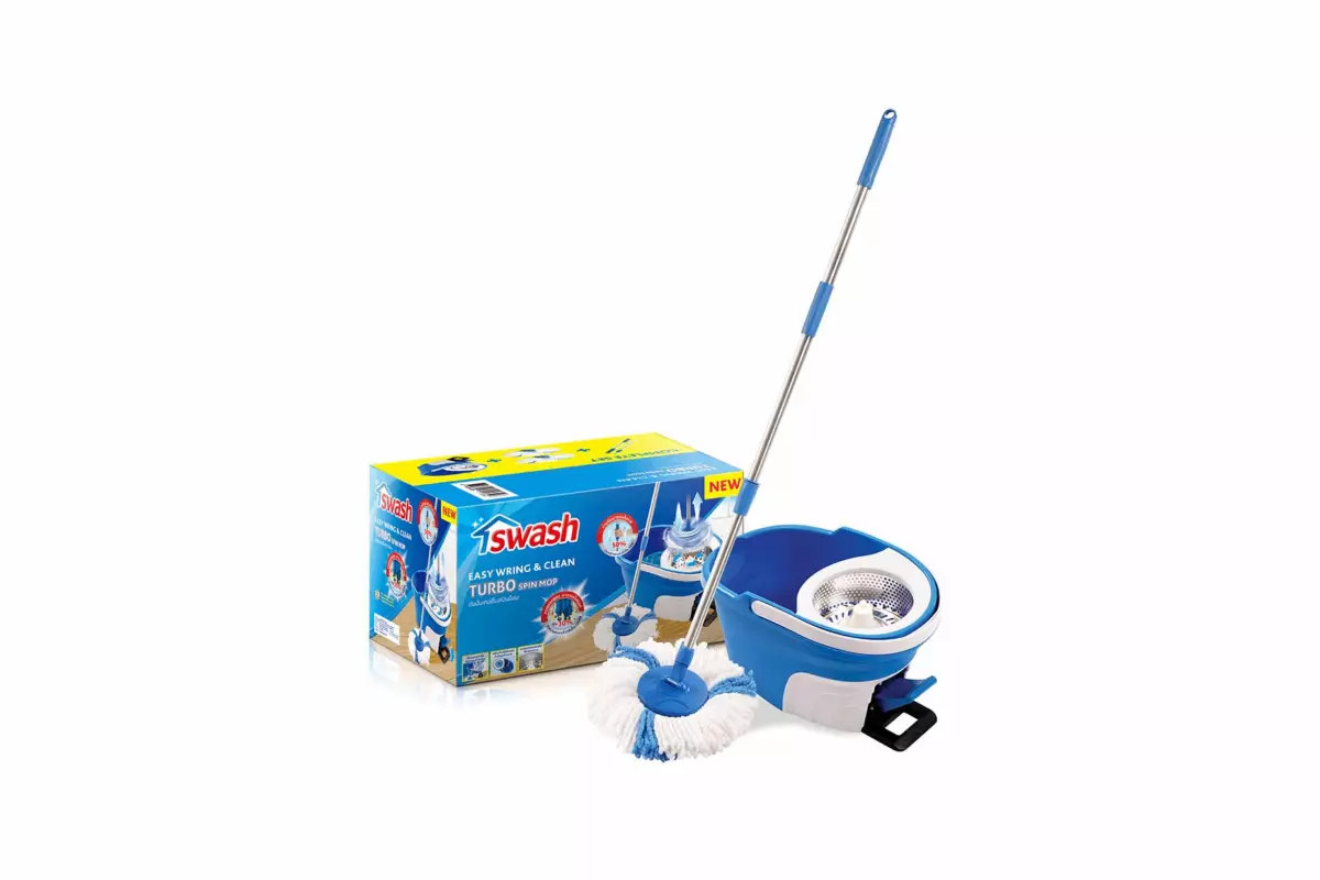 SPIN MOP AND BUCKET SET WITH WHEELS - Image 5