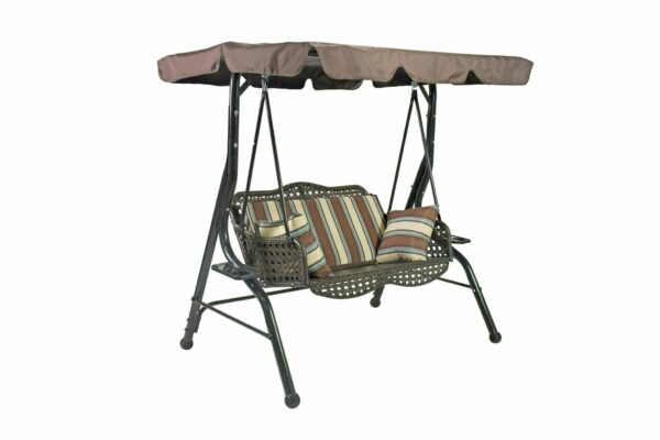 SWING CHAIR WITH CUSHION AND CANVAS SHADE