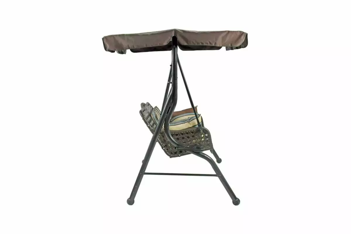 SWING CHAIR WITH CUSHION AND CANVAS SHADE - Image 3