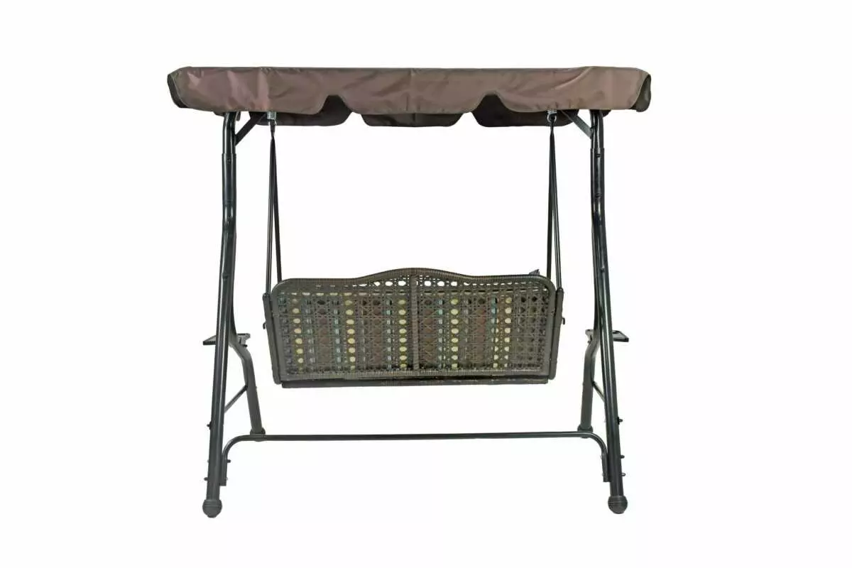 SWING CHAIR WITH CUSHION AND CANVAS SHADE - Image 4