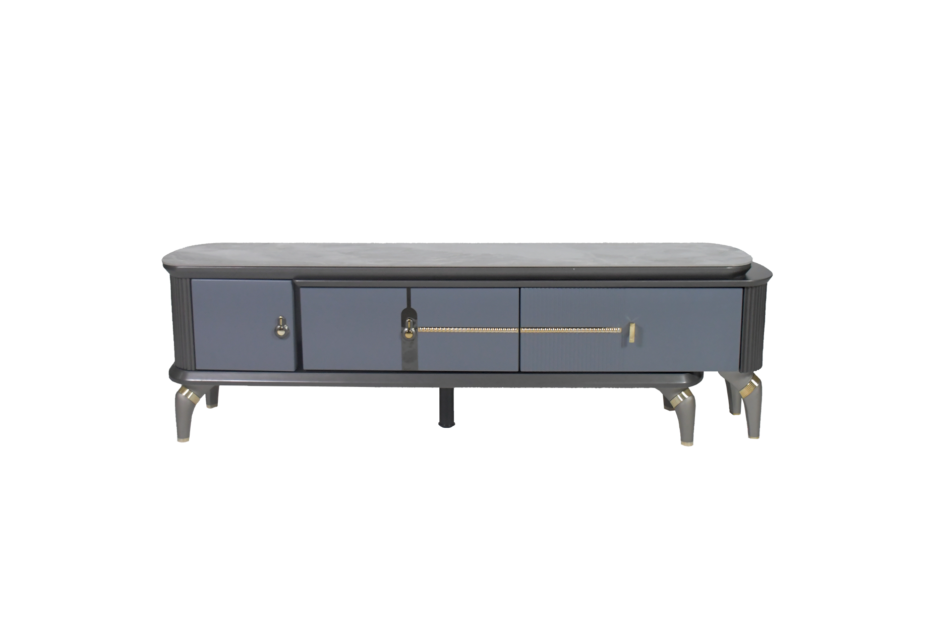 5377 (1) TV CABINET STONE TOP - Image 1