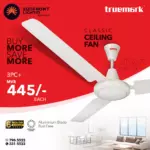 3 PCS BUNDLE OFFER 48" CLASSIC CEILING FAN TRUEMARK