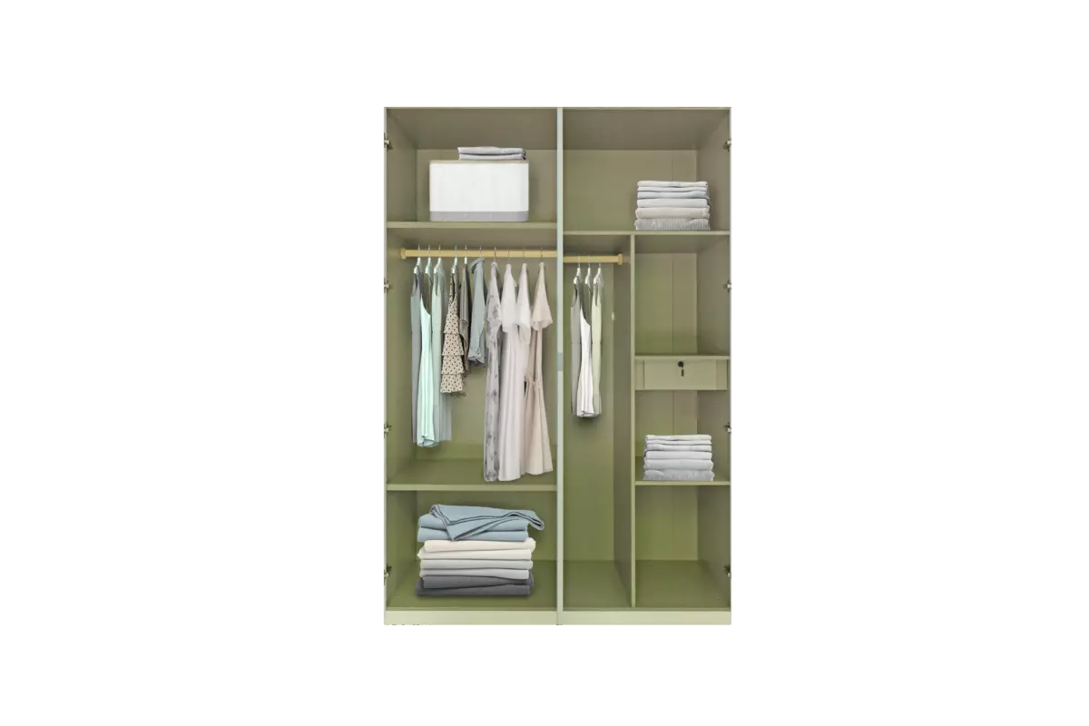BEDROOM SET QUEEN STORAGE BED WITH 4 DOOR WARDROBE AKAMU - Image 12