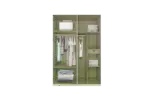 BEDROOM SET QUEEN STORAGE BED WITH 4 DOOR WARDROBE AKAMU - Image 12