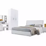 BEDROOM SET QUEEN STORAGE BED WITH 3 DOOR WARDROBE AKAMU