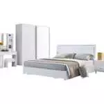BEDROOM SET QUEEN STORAGE BED WITH 2 SLIDING DOOR WARDROBE AKAMU