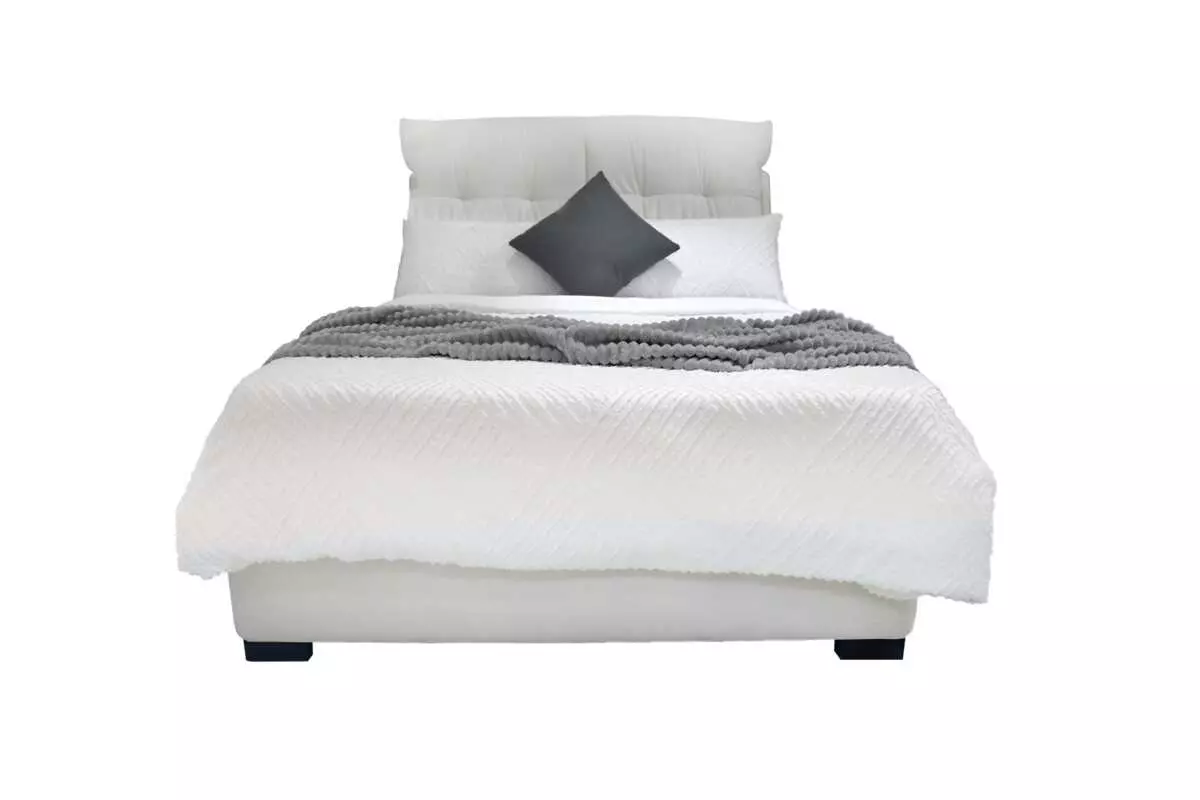 STORAGE DOUBLE BED PU FABRIC CUSHIONED AKAMU - Image 5