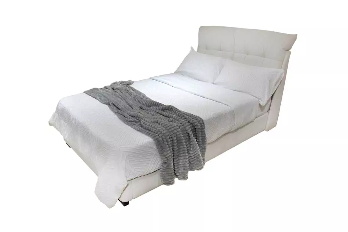 STORAGE DOUBLE BED PU FABRIC CUSHIONED AKAMU - Image 4