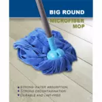 AODI BIG ROUND MICROFIBER MOP (IRON HANDLE)