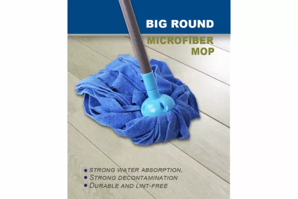 AODI BIG ROUND MICROFIBER MOP (IRON HANDLE)