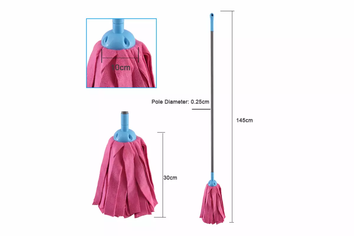 AODI BIG ROUND MICROFIBER MOP (IRON HANDLE) - Image 2