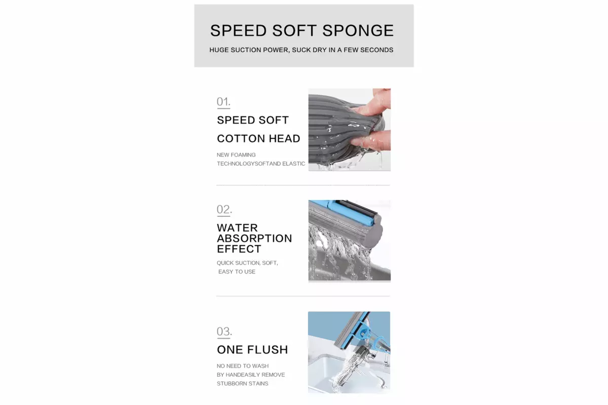 AODI SINGLE WHEEL SPONGE MOP - Image 5
