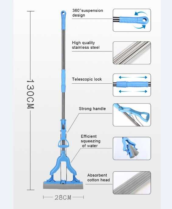 5458 AODI FOLDING PVA SPONGE MOP - Image 1