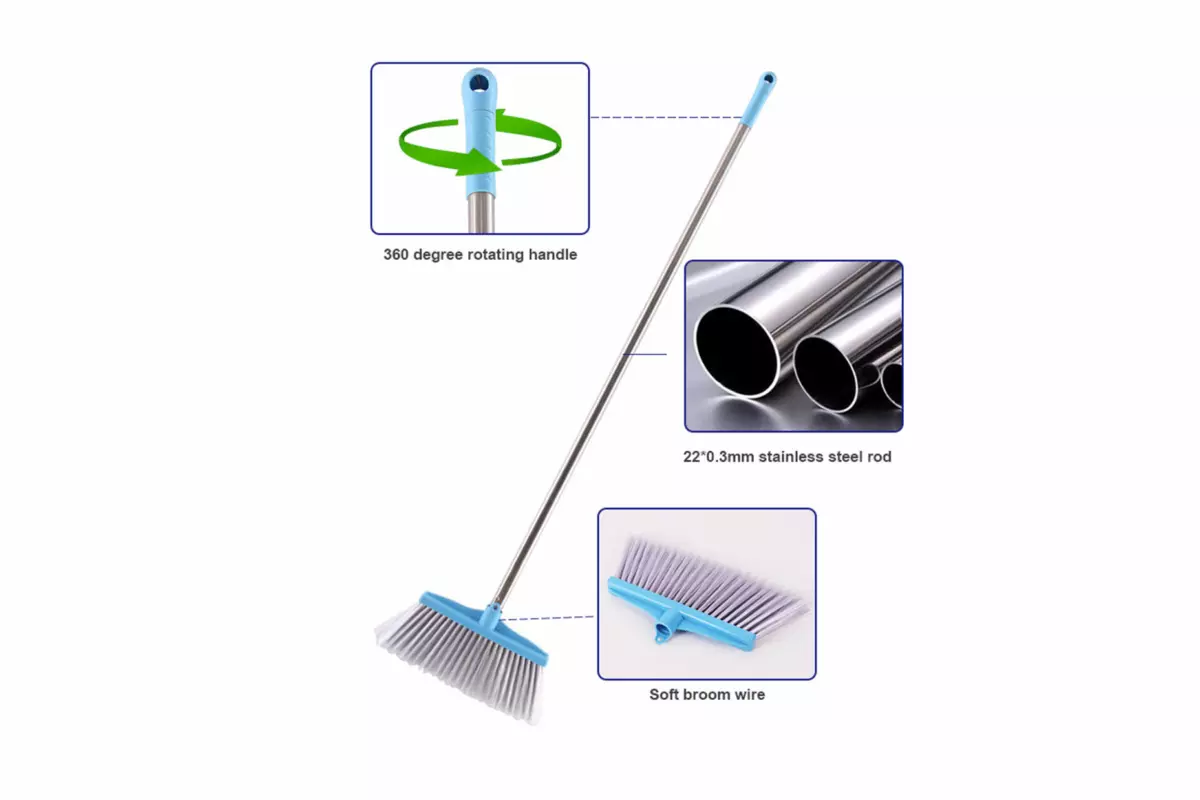 AODI STEEL HANDLE BROOM STEEL, PLASTIC - Image 3