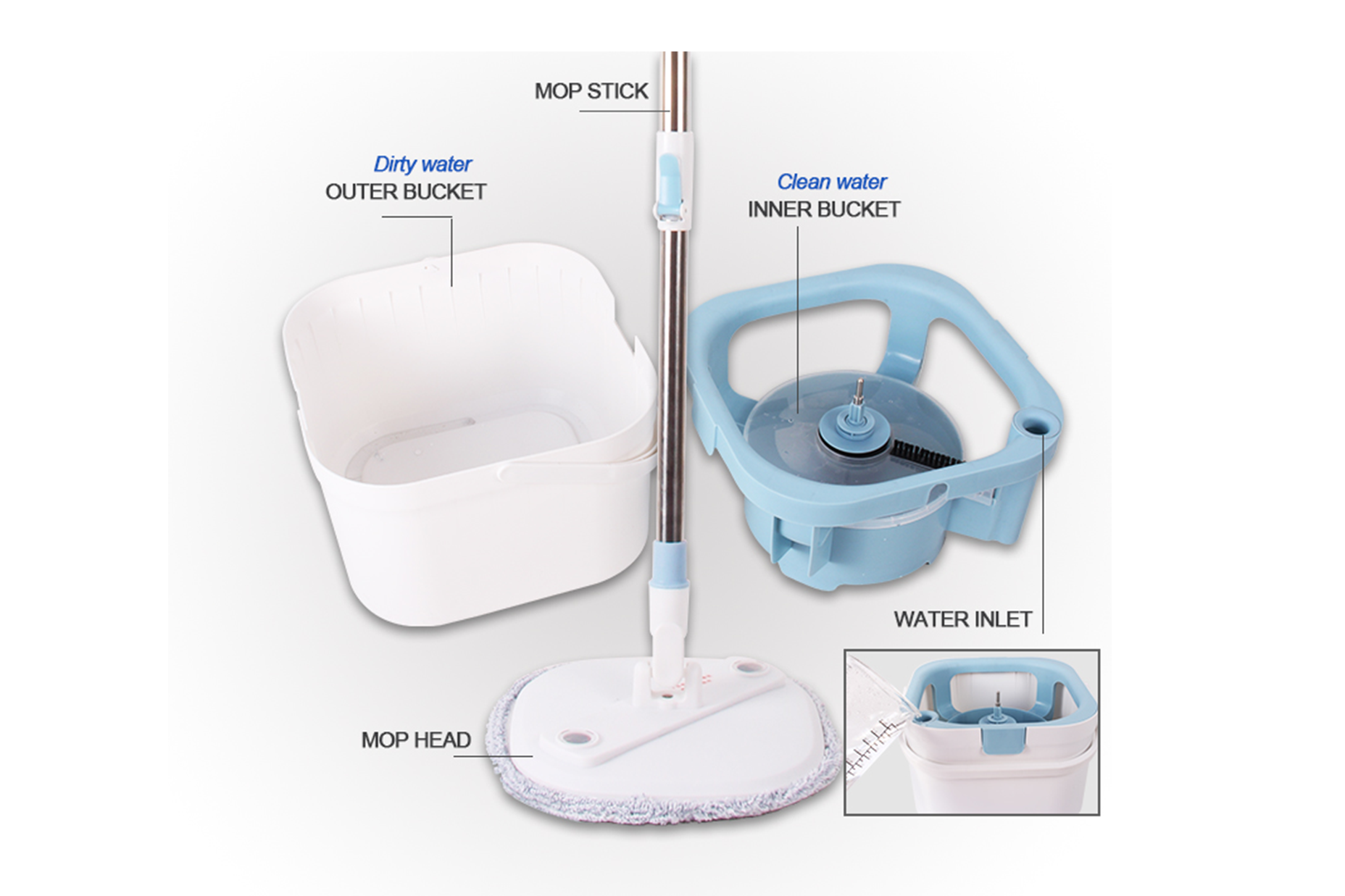 5510 AODI SEWAGE SEPARATION MOP BUCKET - Image 1
