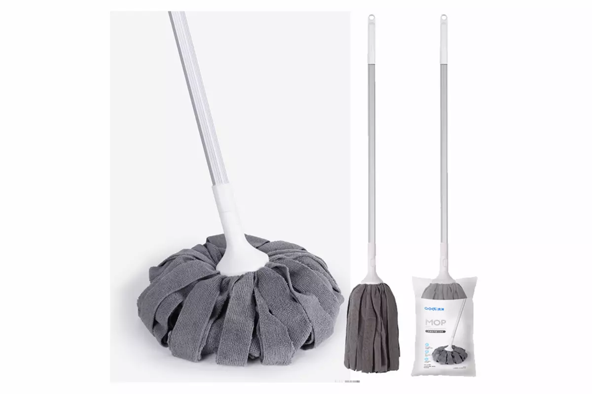 AODI 6 SIDES ALUMINIUM HANDLE MICROFIBER MOP-ROUND - Image 2