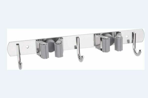 AODI STAINLESS STEEL MOP HOLDER 3 HOOK 2 CLIP