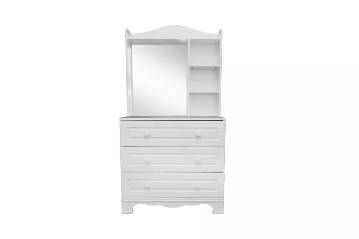 DRESSING TABLE W/ 3 CHEST DRAWERS AND STOOL AKAMU - Image 2