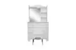 DRESSING TABLE W/ 3 CHEST DRAWERS AND STOOL AKAMU