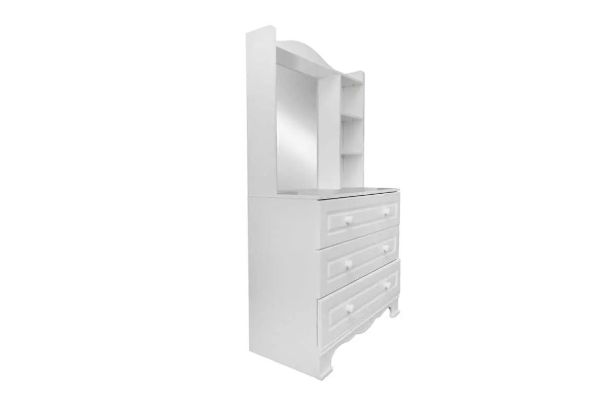 DRESSING TABLE W/ 3 CHEST DRAWERS AND STOOL AKAMU - Image 4