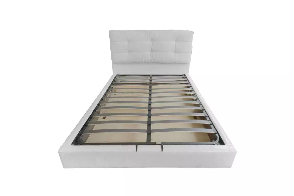 STORAGE QUEEN BED PU FABRIC CUSHIONED AKAMU - Image 2