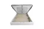 STORAGE QUEEN BED PU FABRIC CUSHIONED AKAMU - Image 4