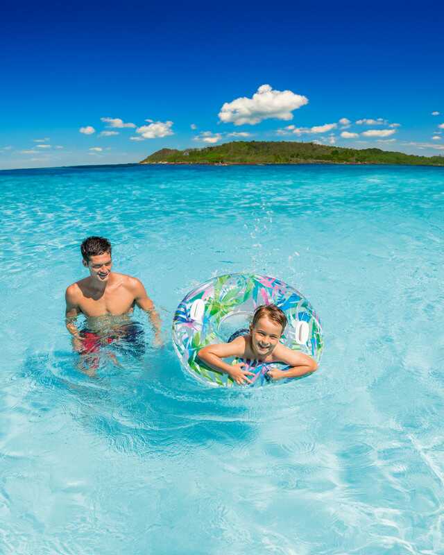 11758-1 Swim Ring Tropical Print (Age 9+) Intex - Image 1