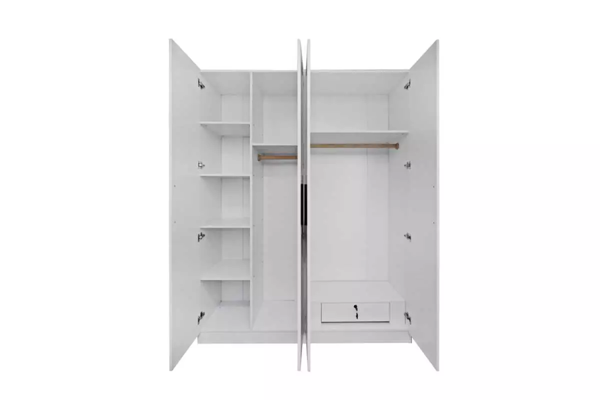 WARDROBE 4 DOOR WHITE AKAMU - Image 3
