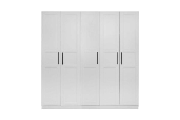 WARDROBE 5 DOOR WHITE AKAMU