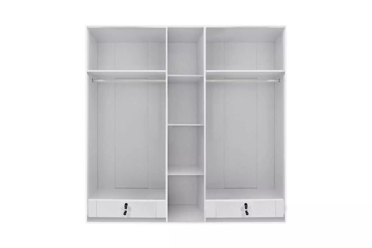 WARDROBE 5 DOOR WHITE AKAMU - Image 2