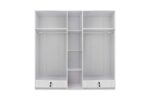WARDROBE 5 DOOR WHITE AKAMU - Image 2