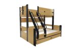 SINGLE + DOUBLE BUNK BED WITH SINGLE PULL OUT BED - Image 2