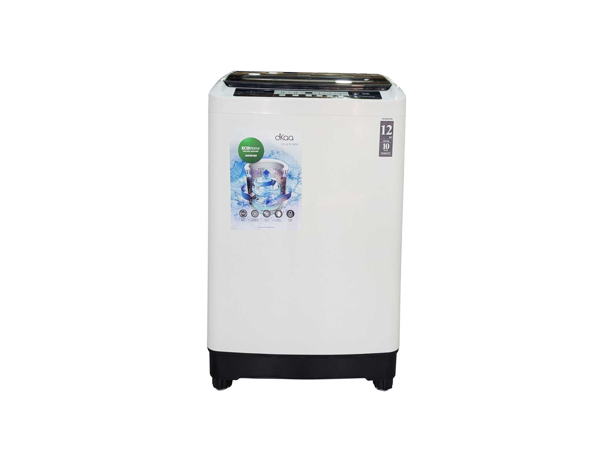 1000025594 copy DKAA 12KG TOP LOADING WASHING MACHINE 220-240V/50HZ PLASTIC BODY WHITE - Image 1