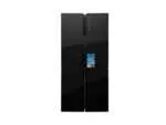 DKAA 4 DOOR INVERTER REFRIGERATOR NO-FROST R600A GLASS FINISH BLACK