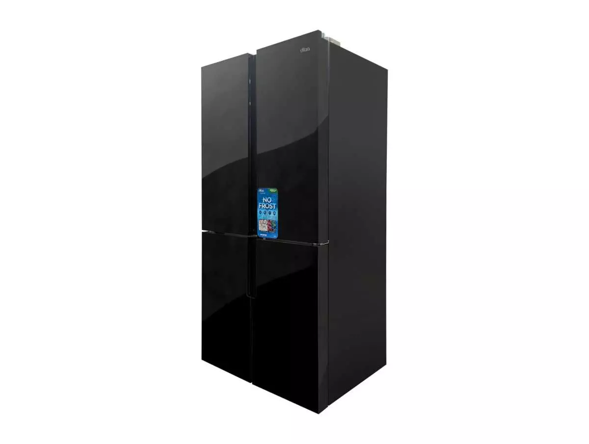 DKAA 4 DOOR INVERTER REFRIGERATOR NO-FROST R600A GLASS FINISH BLACK - Image 3