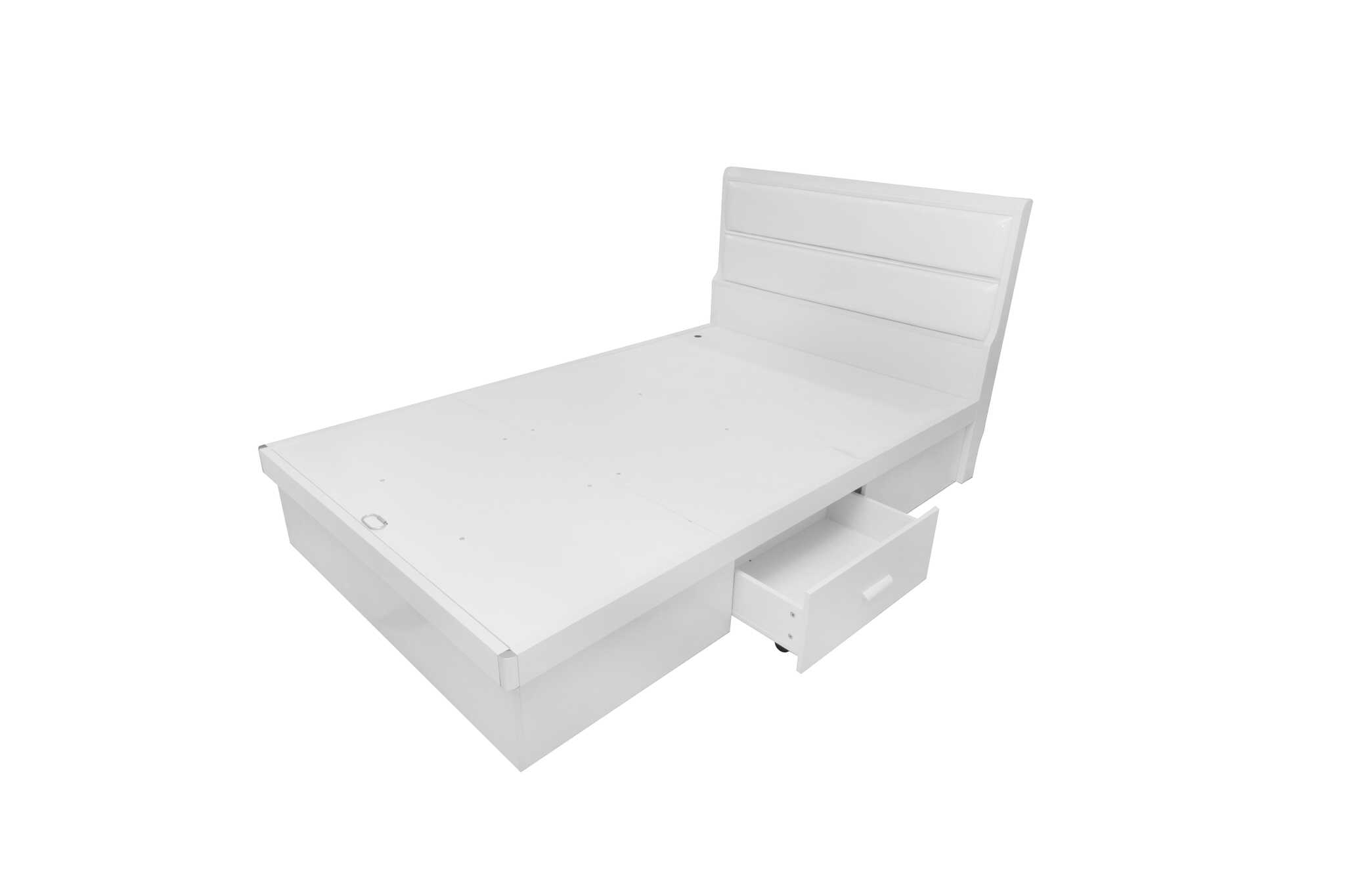 25570 + 25572 (2) AKAMU STORAGE DOUBLE BED CUSHION HEADBOARD - Image 1