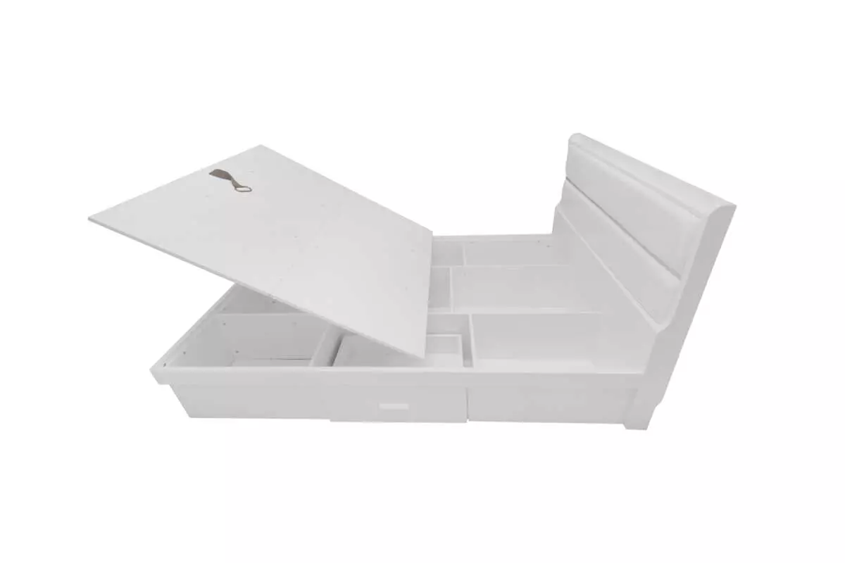 AKAMU STORAGE DOUBLE BED CUSHION HEADBOARD - Image 5