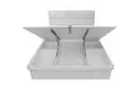 AKAMU STORAGE QUEEN BED CUSHION HEADBOARD WHITE - Image 3