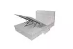 AKAMU STORAGE QUEEN BED CUSHION HEADBOARD WHITE - Image 4