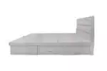 AKAMU STORAGE QUEEN BED CUSHION HEADBOARD WHITE - Image 5