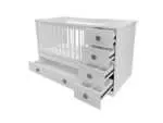BABY BED W/ CHEST DRAWER WITH MATTRESS - Image 3