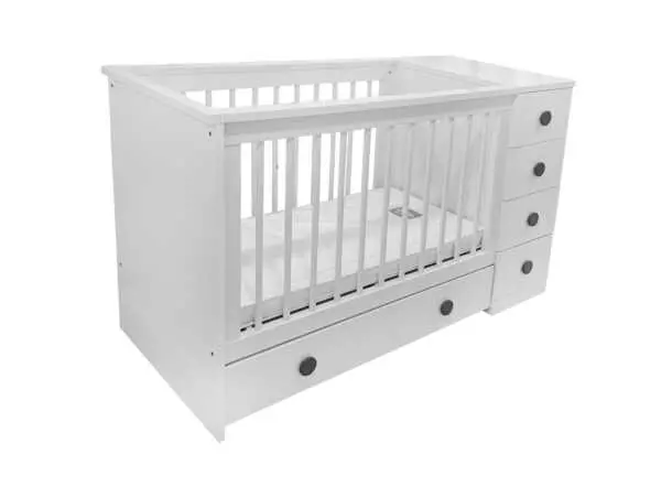 BABY BED W/ CHEST DRAWER WITH MATTRESS