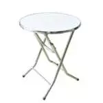 FOLDING TABLE ROUND 600 x600mm STAINLESS STEEL