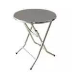 FOLDING TABLE ROUND 600 x600mm STAINLESS STEEL