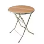 FOLDING TABLE ROUND 600 x600mm STAINLESS STEEL