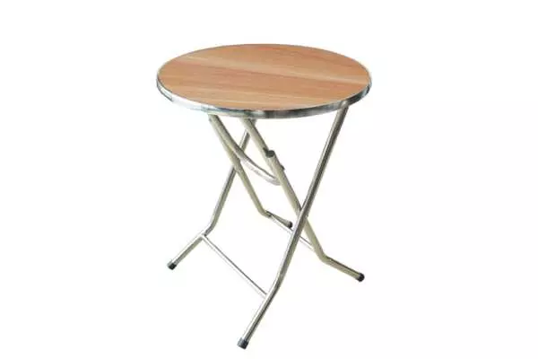 FOLDING TABLE ROUND 800x800mm STAINLESS STEEL