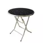 FOLDING TABLE ROUND 700x700mm STAINLESS STEEL